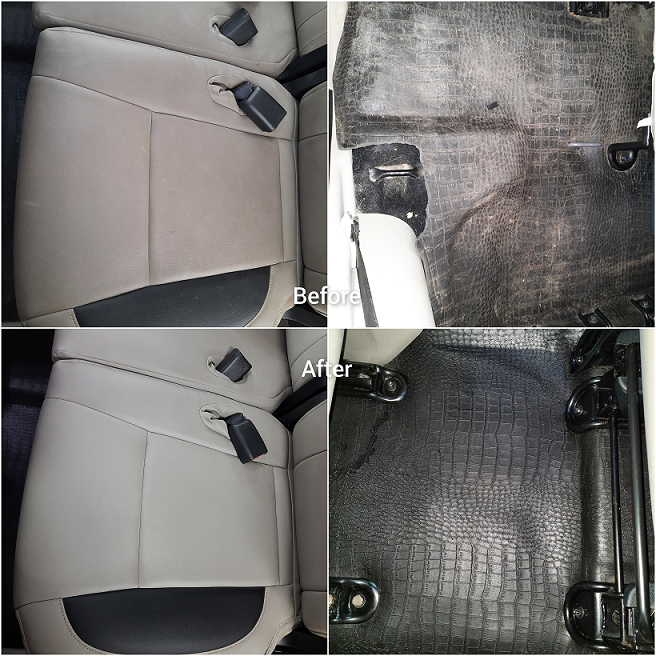 interior wiping with cleaner
